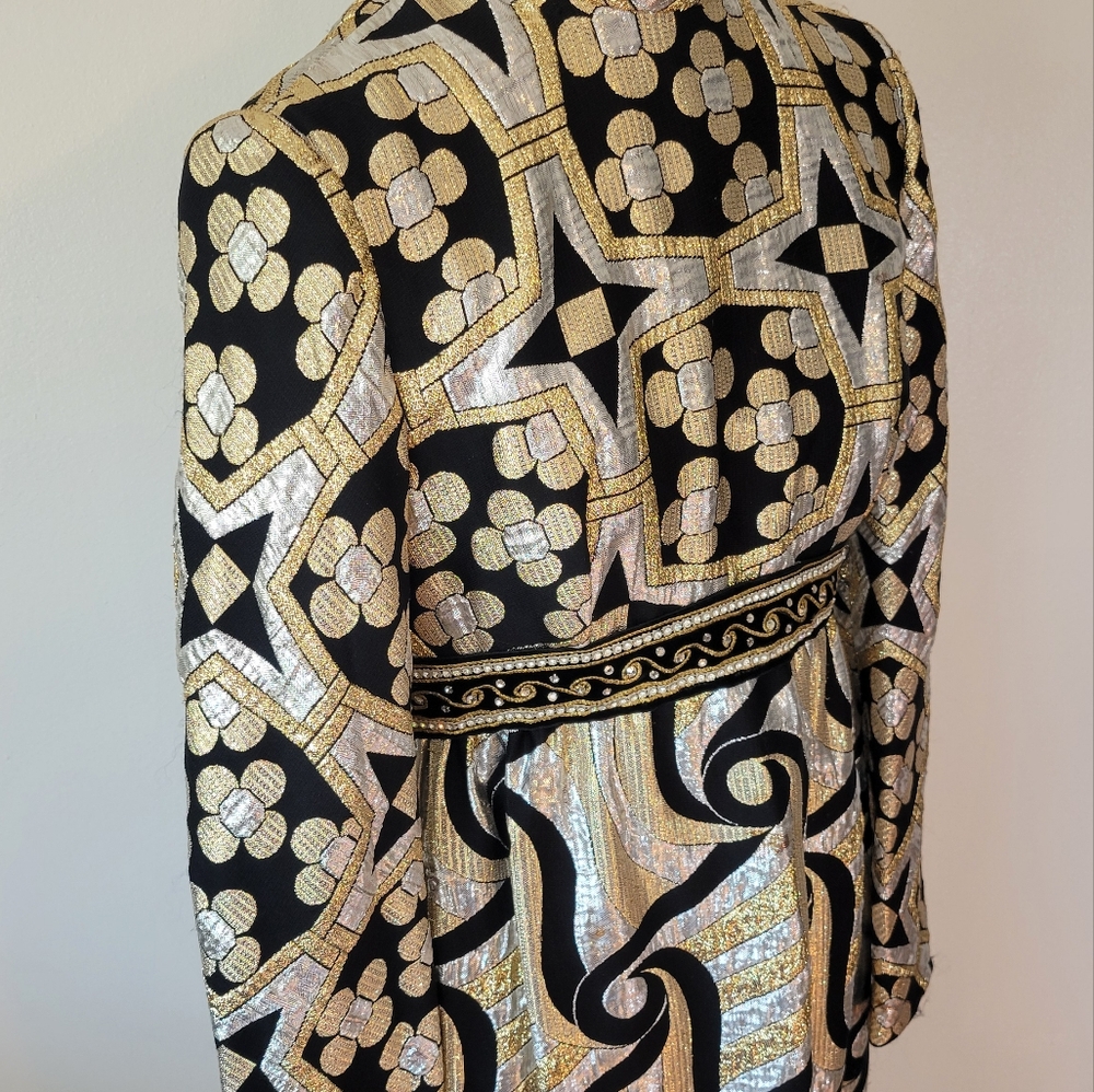 VTG 60's Sandra Sage brocade dress - Picture 11 of 17